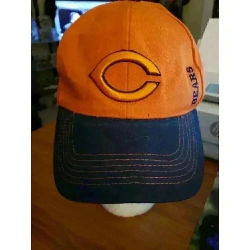 VTG Chicago Bears Hat Rare NFL 90s  Strapback Baseball Cap